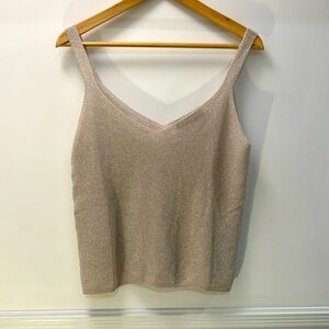Silver knit tank top